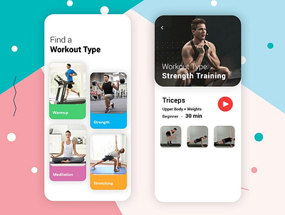 Fitness App with In- Built Digital Trainer android app androidapp app designing app development b2cinfosolutions covid 19 fitnessapp illustration ui