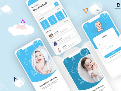 Baby Care App android app androidapp app development appdesign b2cinfosolutions design illustration iosapp ui