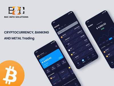 Cryptocurrency,Banking and Metal Trading android app app designing app development appdesign b2cinfosolutions fintechapp illustration ux