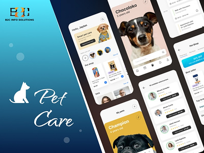 Pet Care App 3d android app animation app designing app development appdesign b2cinfosolutions branding graphic design logo motion graphics ui