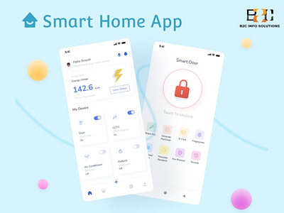 Smart Home App android app app designing app development appdesign b2cinfosolutions ui ux
