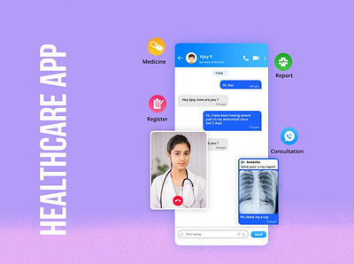 Healthcare App Solutions androidapp app development appdesign b2cinfosolutions branding design ios app design ui vector