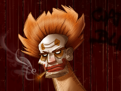 Hazz (2012) bakuss character character design cigarette circus clown design hazz quentin prigent