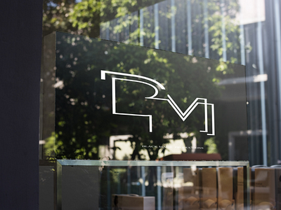 B + M logo Mock Up black and white brand branding design designer font graphic logo promect text text type typography