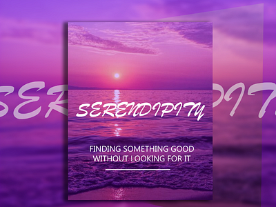 Serendipity TEXT POSTER