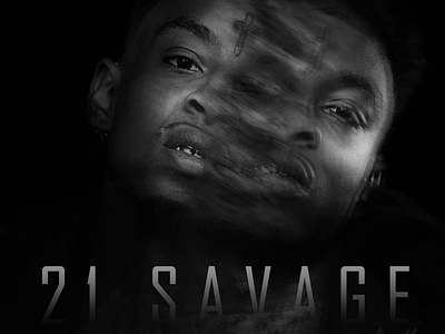 21 SAVAGE FX POSTER (Black and White)