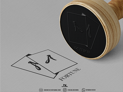 FORTUNE LOGO CONCEPT INK STAMP MOCK UP