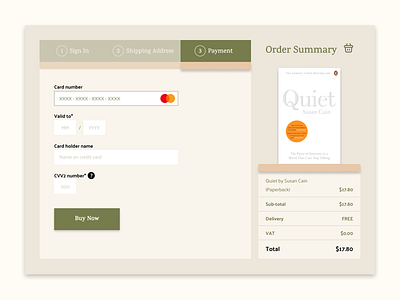 #DailyUI - 002 - Credit Card Checkout