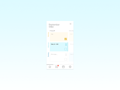 #DailyUI - 038 - Calendar app calendar dailyui