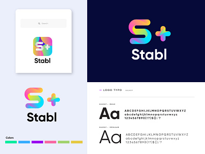S+ App Icon Concept app icon branding character concept design gradient letter logo multicolor orange small business space styleguide typogaphy