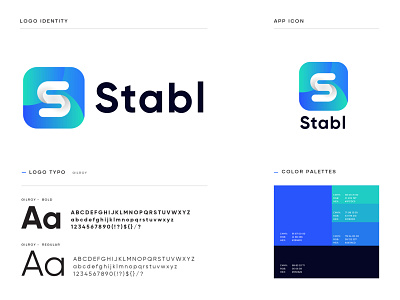 S App Icon Concept app icon blue branding concept design gradient icon logo typography