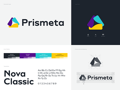 Prismeta - Brand Design big data branding data design illustrator logo technology typography