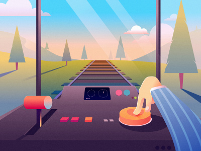 Train Cab Illustration