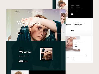 Magda Fraczek 2022 clean dark design dilemma graphic design green color landing page minimalist musician poland shopping trends ui ui design ui trends ux web design