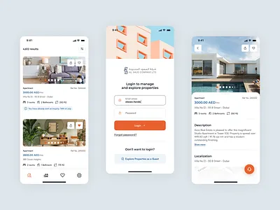 Real Estate App app application design e commerce flat mobile real estate rent slider ui ui design ux ux design visiontrust