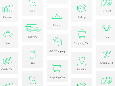Icon Set E-Commerce app flat icon minimal ui ux vector web website