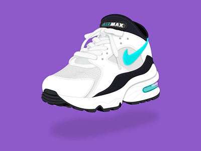 Nike Air Max 93 air max colorful floating illustration just do it mesh nike purple shoes sneakers sport swoosh