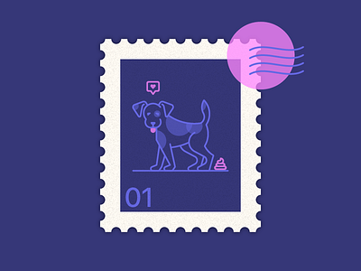 Dog on a stamp 🐶 animal cuddle cute dog frame happy like love pet poo poop stamp