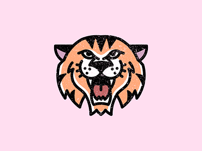 The eye of the tiger cat eye of the tiger feline illustration laugh lion logo meow roar smile tiger wild