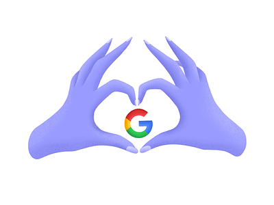 It's all about love browser chrome colorful design digital art elgoog fingers g google hand heart illustration international womens day logo love procreate ui ui design ux women