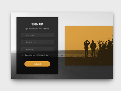 001 - Sign Up Form daily ui form log in material modal sign up