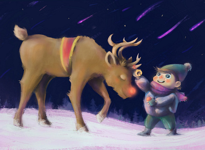 Rudolph childrens book childrens illustration digital art illustration illustrator rudolph