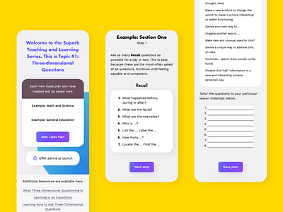 Educational App education educational app ios ios app learning light mobile professor questionnaire redesign wizard