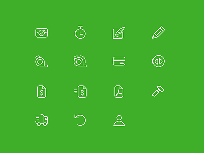 Icons Wip 2 green icons jobber line