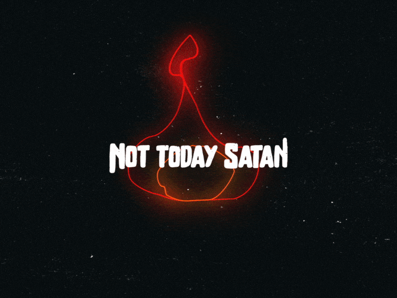 Not today Satan 🔥 2d animation after effects devil fire fire animation minimal motion motion design motion graphics satan