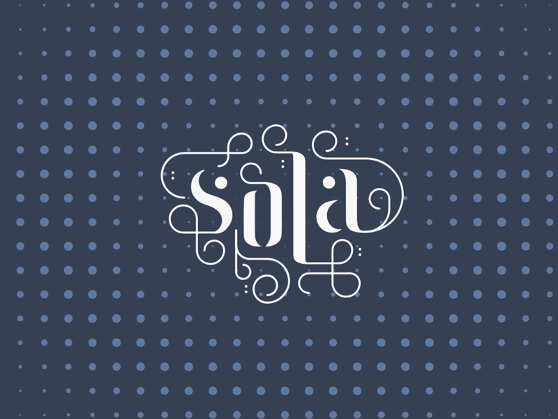 Sola - Logo Reveal 2d animation after effects flat lettering logo logo animation logo reveal motion design