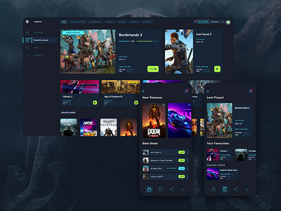 Steam UI Redesign (Concept) app game gaming mobile steam ui ui design user interface userexperience userinterface ux