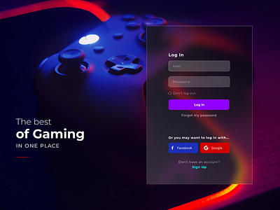 Daily UI Challenge #1 - Onboarding Screen Concept design game gaming login onboarding ui user interface ux