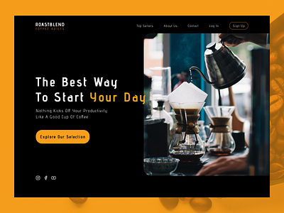 Daily UI Challenge #3 - Roastblend Landing Page blend cafe coffee design roast ui ux web web design website