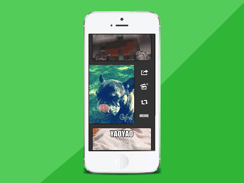Gifnic gif ui mobile app camera