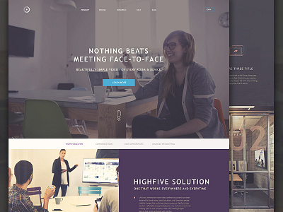Highfive Website - Product Homepage