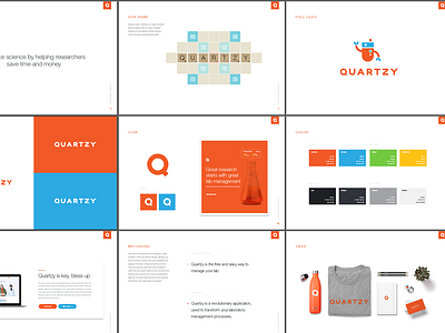 Brand Guidelines branding exploration quartzy style guide