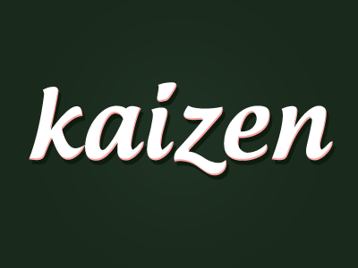 kaizen logo type androgyne green kaizen