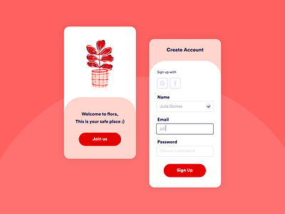 Sign Up dailyui homepage log in sign up