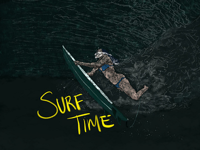 Surf Time graphic design illustration