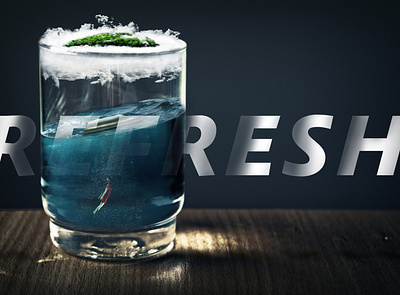 Refresh graphic design photomontage photoshop