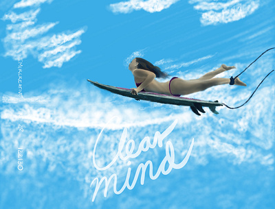 Clear mind design illustration