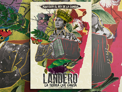 Landero: La Tierra que Canta Poster collage cumbia film music poster