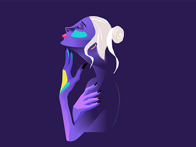 Lady in Purple adobe illustrator art artwork branding design graphic illustration illustrator vector website