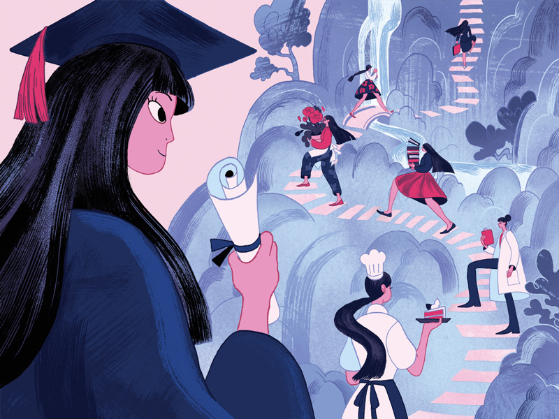 Graduating and Looking for Your Passion? career path career the new york times graduation illustration