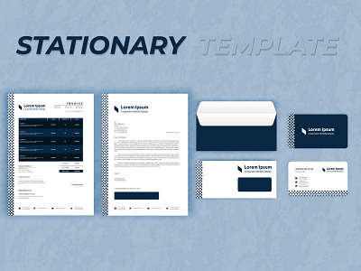 Corporate Branding Identity Stationary Template envelope graphic design invoice letterhead logo minimalist modern