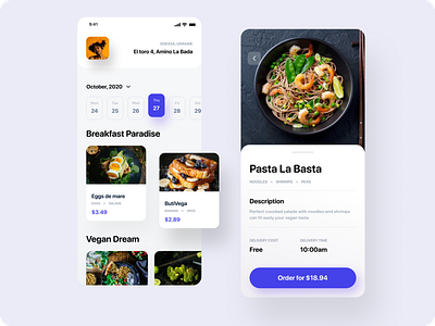 Food delivery mobile app branding cafe delivery app food food app mobile pasta ui ux vegan