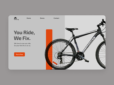 Wefix.ng - Bicycle Repair Shop Landing Page design landing page design landingpage ui uidesign web webdesign website