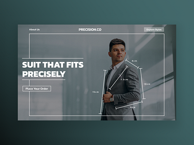 Precision.co - Custom-Made Suits design landing page design landingpage ui uidesign web webdesign website