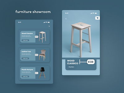 Digital Furniture Showroom branding mobile ui product design uidesign