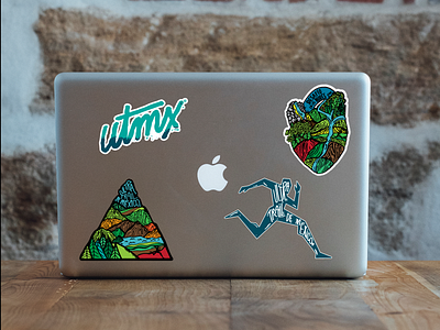 Artes stickers para UTMX® branding decal graphic design illustration sticker trail